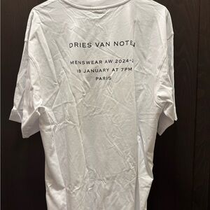 Men’s Dries Van Noten “Theme For Great Cities” White Graphic Tee